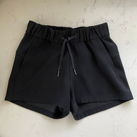 Lululemon On The Fly Short *Woven *2.5" Elasticized Waist Drawcord Black 2 NWOT - Picture 10 of 10